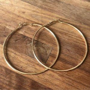 Gold Tone Classic Hoops 2 3/4" Diameter, Classic